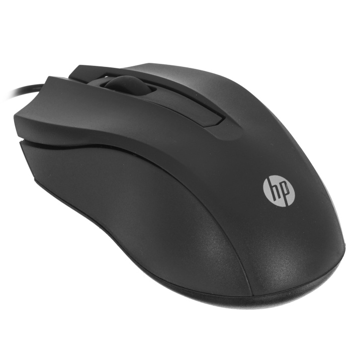 Мышь HP Wired Mouse 100, черный