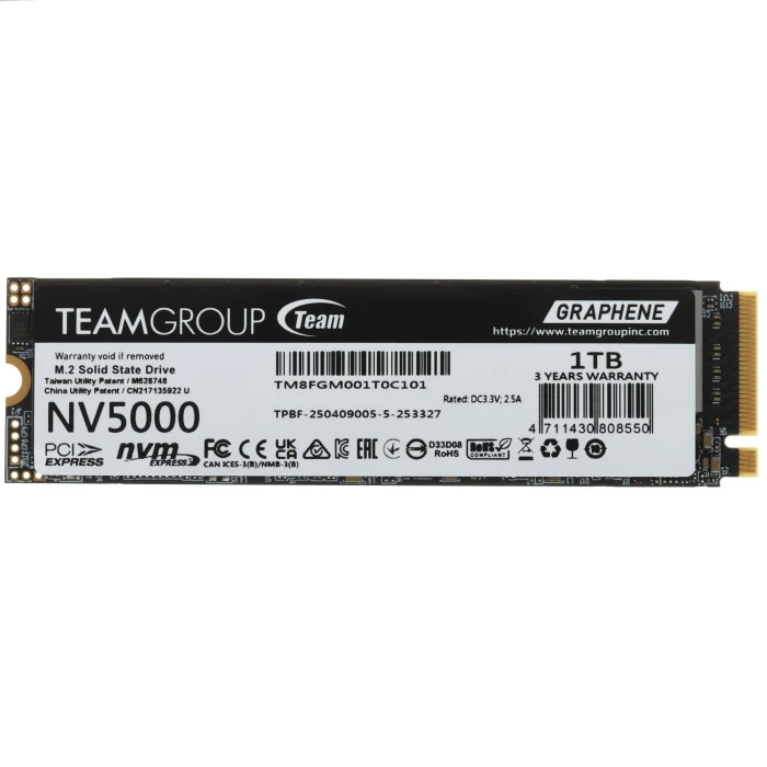 SSD накопитель Team Group NV5000 1Tb M.2 NVMe, TM8FGM001T0C101