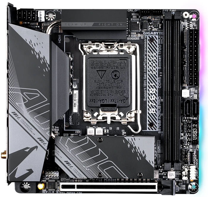 Мат. плата GIGABYTE B760I AORUS PRO, LGA 1700