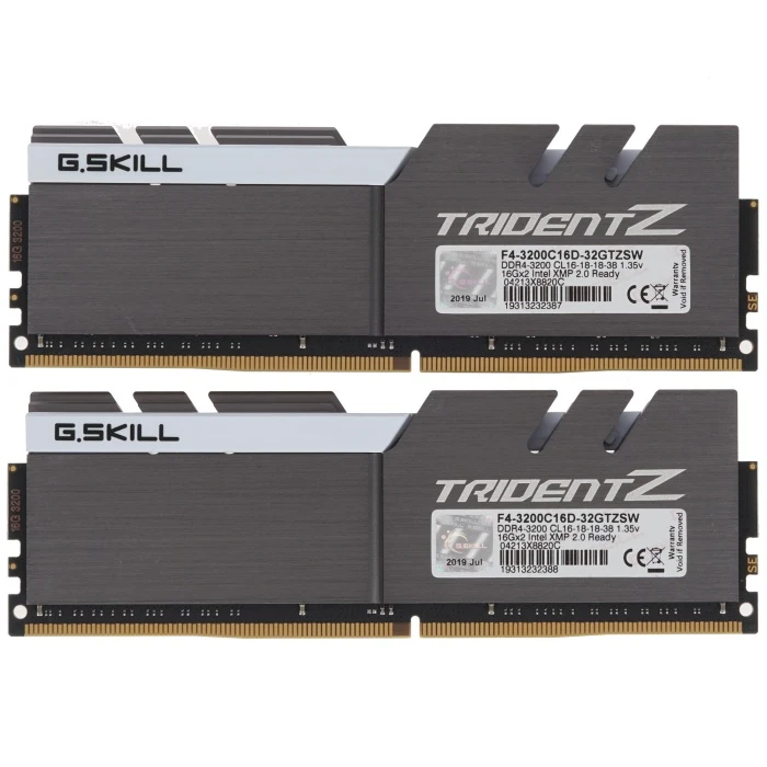 Оперативная память G.Skill Trident Z 32Gb 3200Mhz, KIT 2*16Gb, F4-3200C16D-32GTZSW