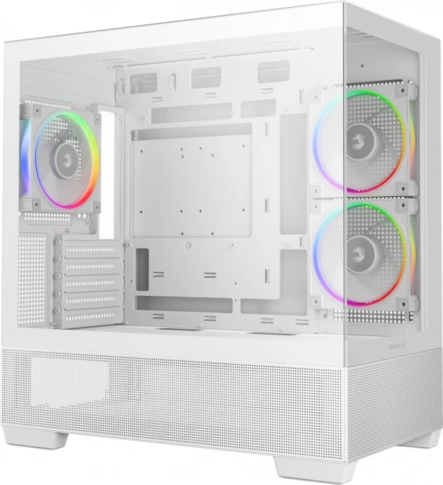 Корпус DEEPCOOL CG380 3F белый, Mini-Tower