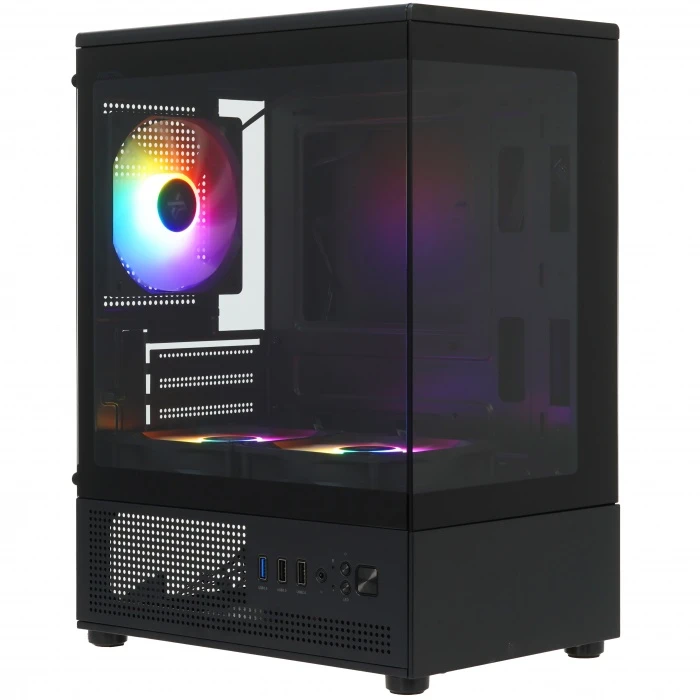 Корпус XASTRA Q300M 3FRGB черный, Mini-Tower