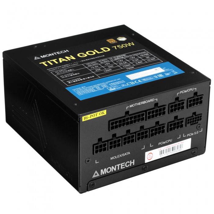 Блок питания MONTECH TITAN GOLD 750 черный, TIS0123