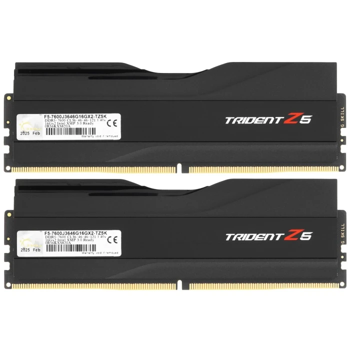 Оперативная память G.Skill Trident Z5 32Gb 7600Mhz, KIT 2*16Gb, F5-7600J3646G16GX2-TZ5K