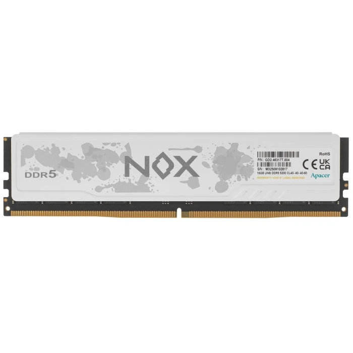 Оперативная память Apacer NOX 16Gb 5200Mhz, AH5U16G52C522MWAA-1