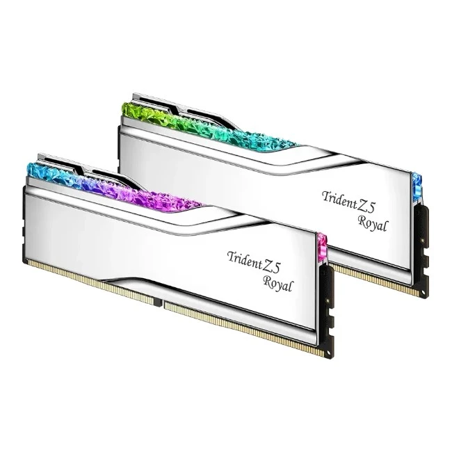 Оперативная память G.Skill TRIDENT Z5 ROYAL RGB 32Gb 6000MHz Silver, KIT 2*16Gb, F5-6000J2836G16GX2-TR5S