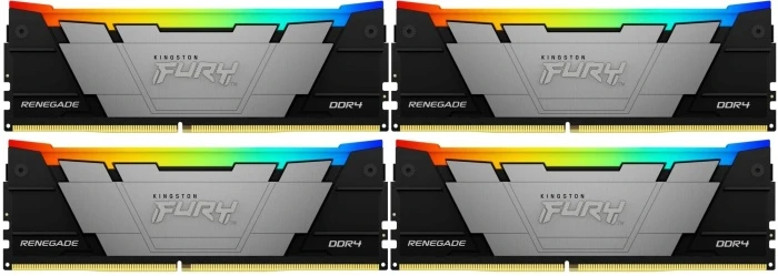 Оперативная память Kingston FURY Renegade RGB 128Gb 3200Mhz, KIT 4*32Gb, KF432C16RB2AK4/128
