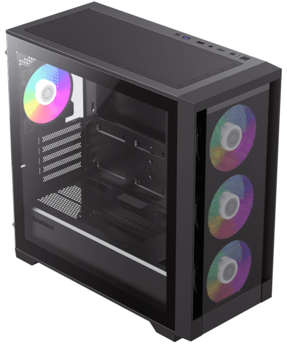 Корпус GameMax Defender MB черный, Mini-Tower