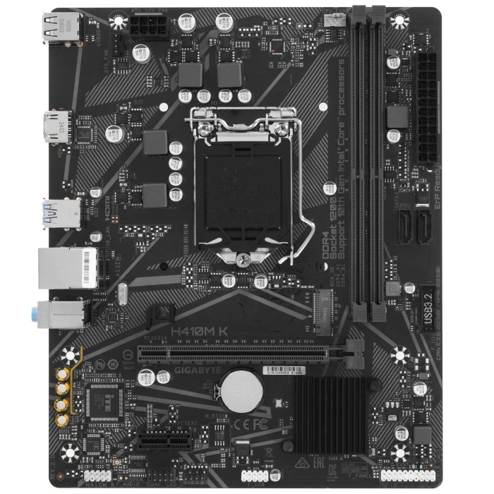 Мат. плата GIGABYTE H410M K (rev. 2.0), LGA 1200