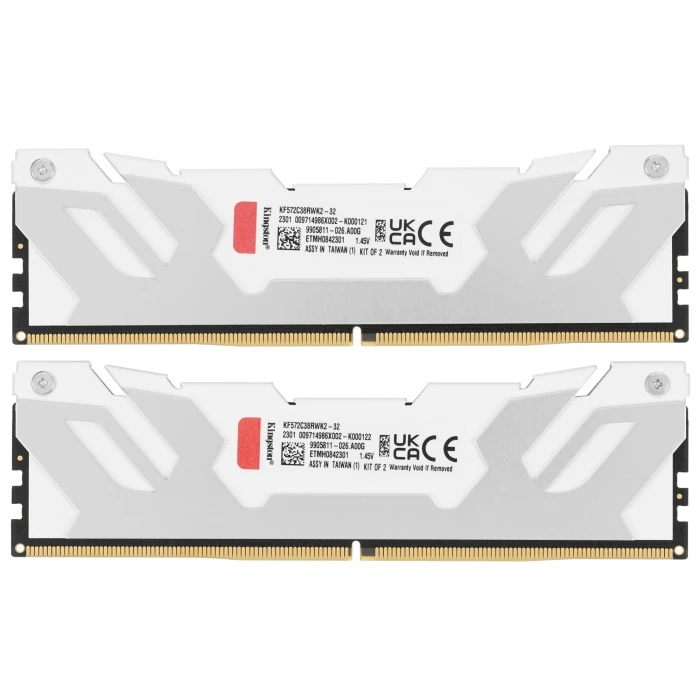 Оперативная память Kingston Fury Renegade White 32Gb 7200Mhz, KIT 2*16Gb, KF572C38RWK2-32