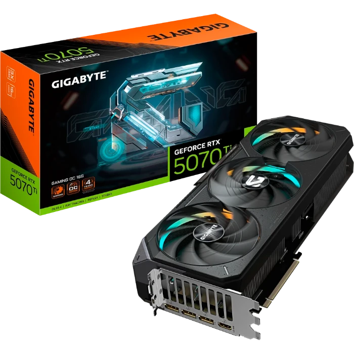 Видеокарта GIGABYTE GeForce RTX 5070 Ti GAMING OC 16Gb