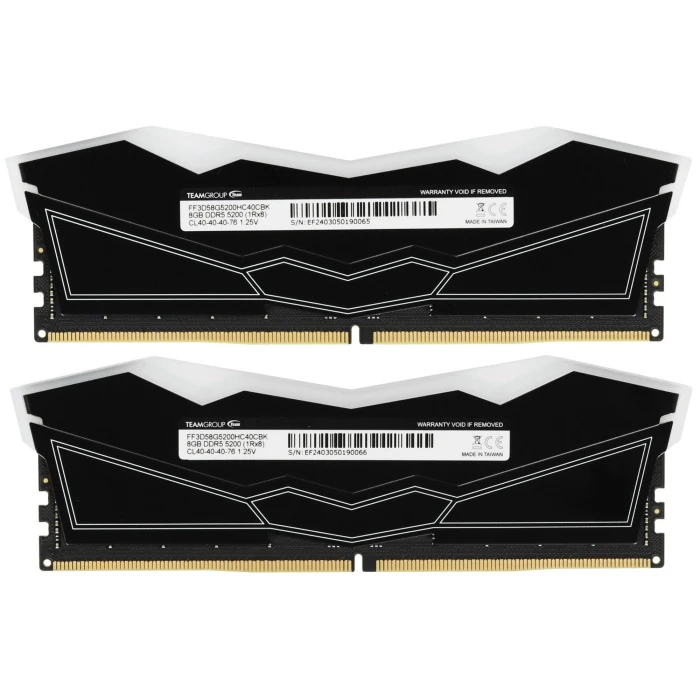 Оперативная память Team Group T-Force Delta RGB 16Gb 5200Mhz, KIT 2*8Gb, FF3D516G5200HC40CDC01
