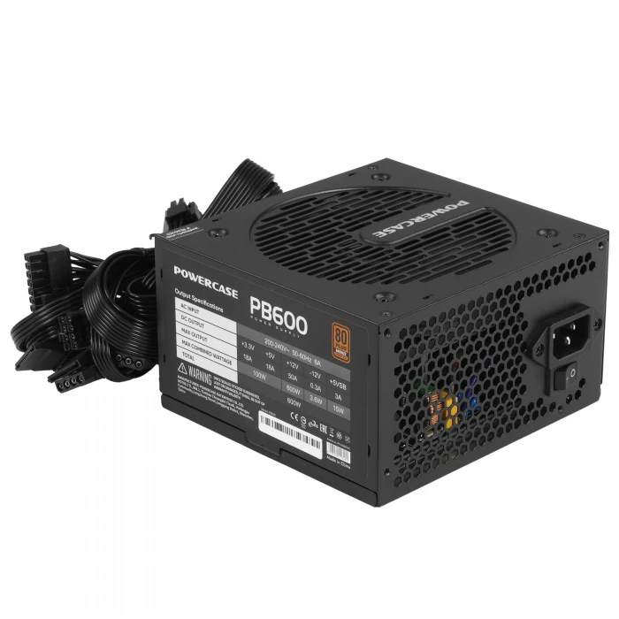 Блок питания PowerCase PB600 черный, PS-600B-DC