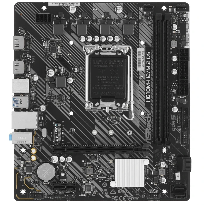 Мат. плата ASRock H610M-H2/M.2 D5, LGA 1700