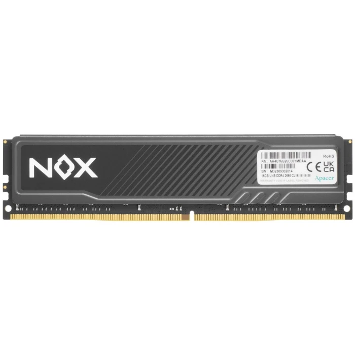 Оперативная память Apacer NOX 16Gb 2666Mhz, AH4U16G26C08YMBAA-1