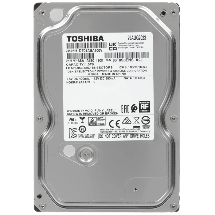 HDD диск Toshiba DT01-V Series 1Tb 3.5", DT01ABA100V