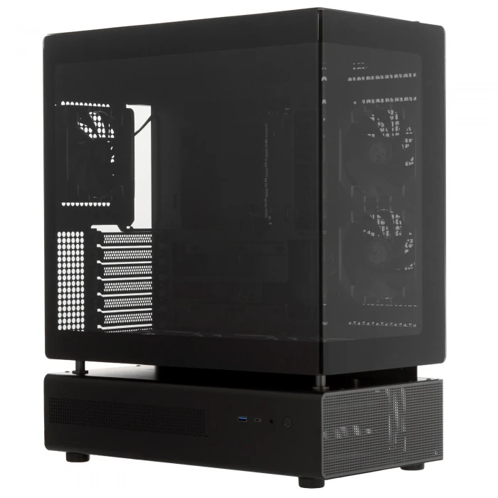 Корпус GameMax N90 BG черный, Mid-Tower