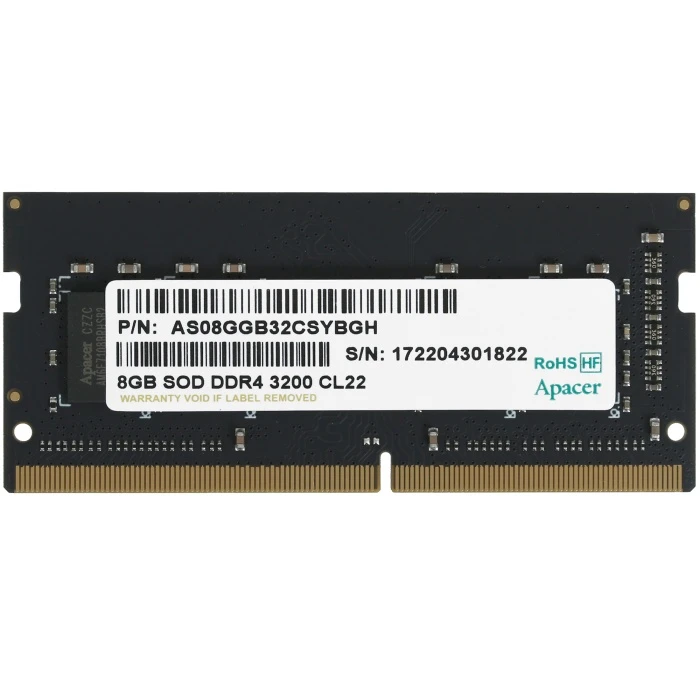 Оперативная память Apacer 8Gb 3200Mhz, ES.08G21.GSH