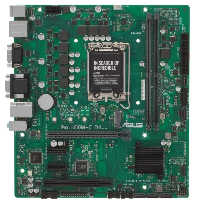 Мат. плата ASUS Pro H610M-C D4-CSM, LGA 1700