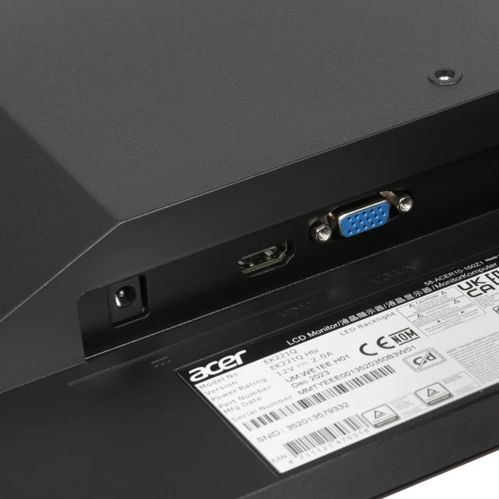 Монитор Acer EK221QHbi, 21.5", черный