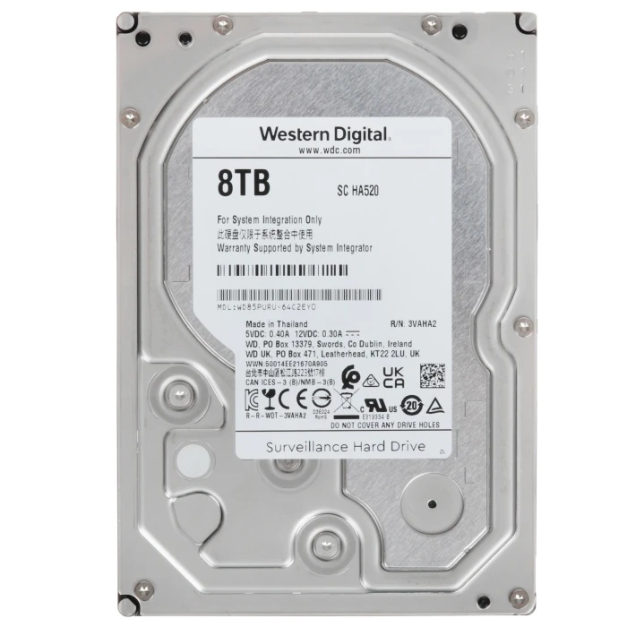 HDD диск WD Purple Surveillance 8Tb 3.5", WD85PURU