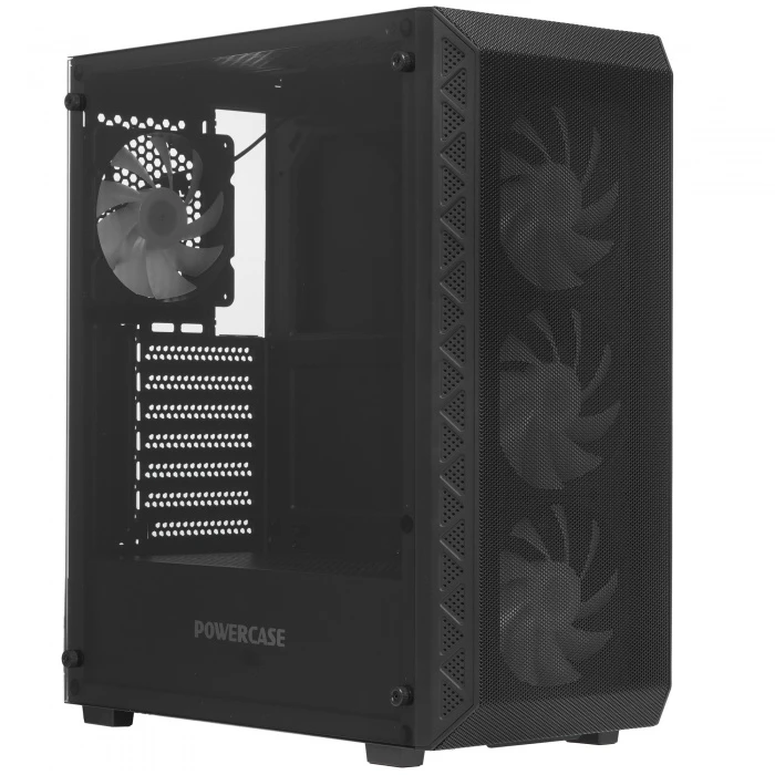 Корпус PowerCase Mistral S4B черный, Mid-Tower