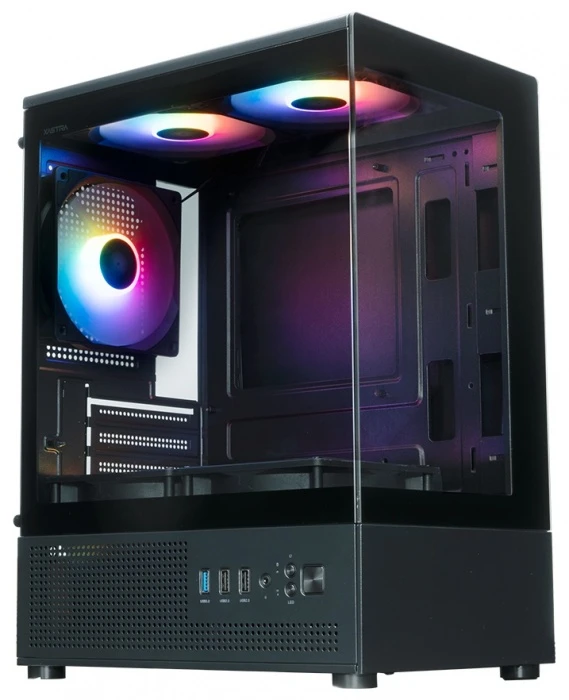 Корпус XASTRA Q300M 5FRGB черный, Mini-Tower