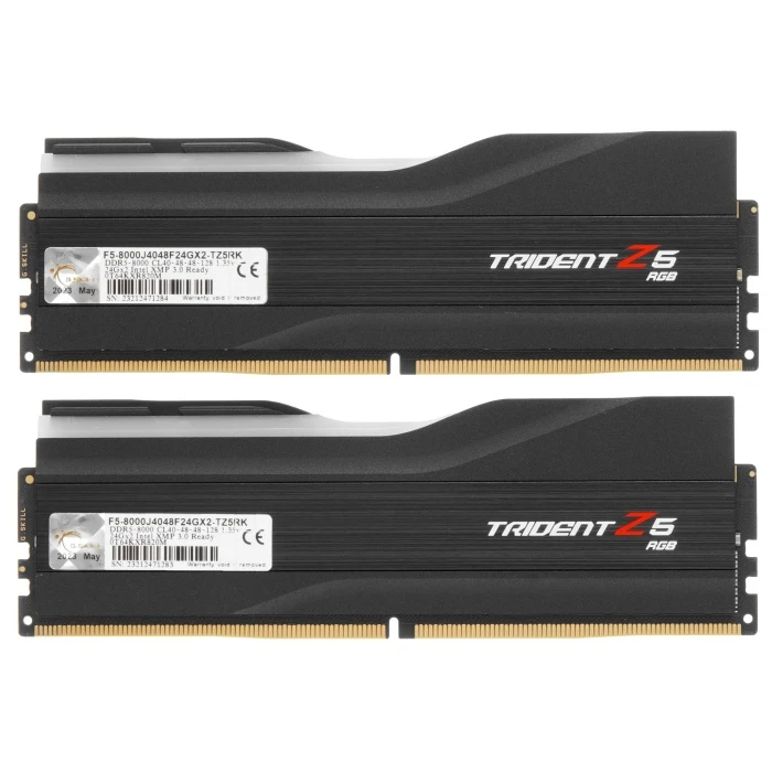 Оперативная память G.Skill Trident Z5 RGB 48Gb 8000Mhz, KIT 2*24Gb, F5-8000J4048F24GX2-TZ5RK