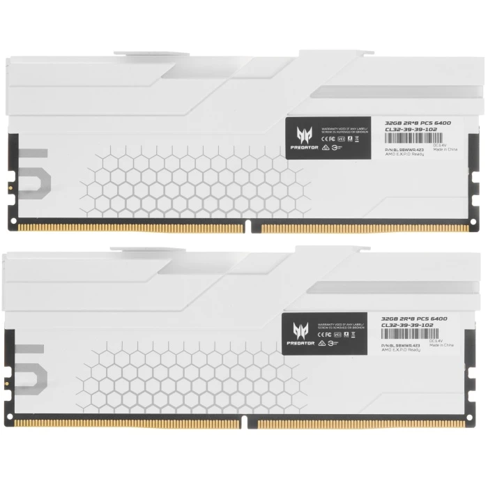 Оперативная память Acer Predator Hermes RGB 64Gb 6400Mhz, KIT 2*32Gb, BL.9BWWR.423