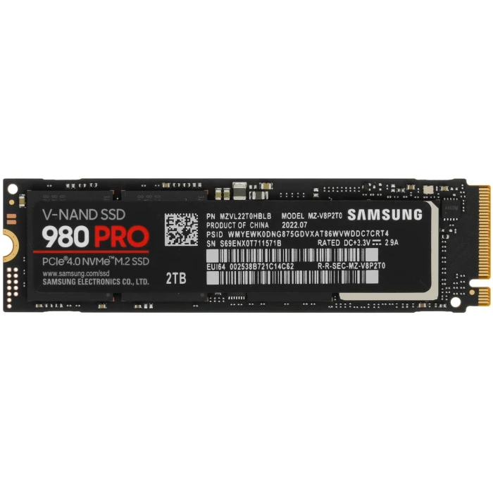 SSD накопитель Samsung 980 PRO 2Tb M.2 NVMe, MZ-V8P2T0BW