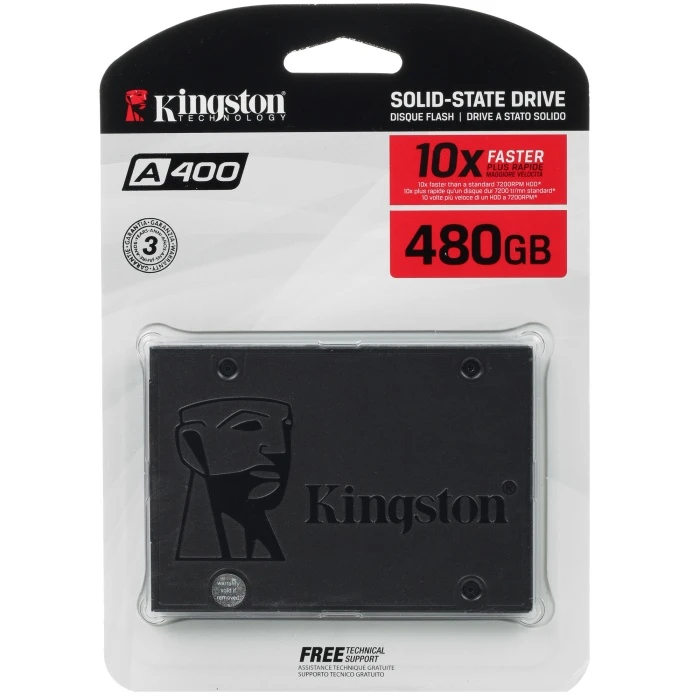 SSD накопитель Kingston A400 480Gb 2.5" SATA, SA400S37/480G