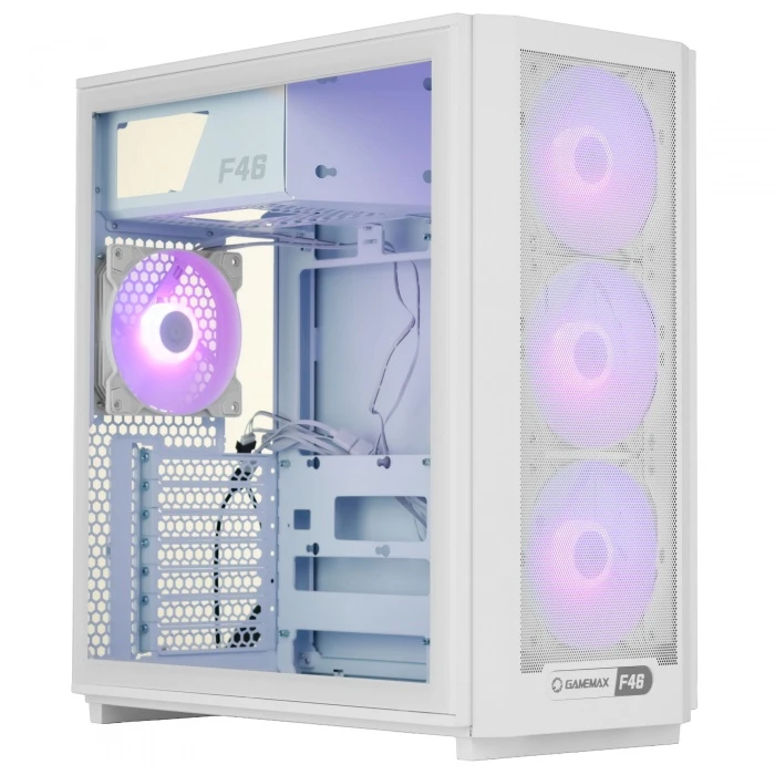 Корпус GameMax F46 WH белый, Mid-Tower