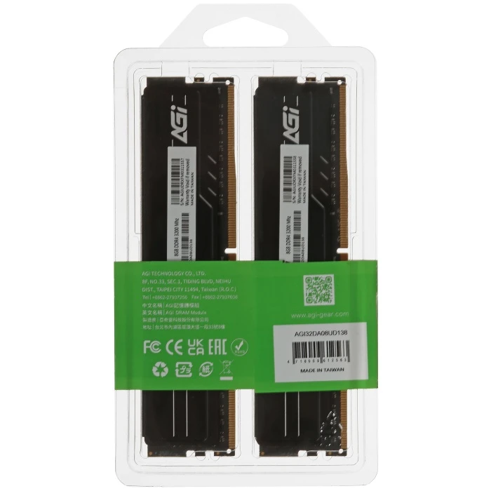 Оперативная память AGI UD138 16Gb 3200Mhz, KIT 2*8Gb, AGI32DA08UD138