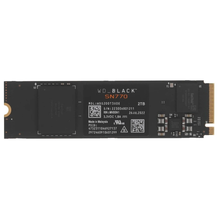 SSD накопитель WD Black SN770 2Tb M.2 NVMe, WDS200T3X0E