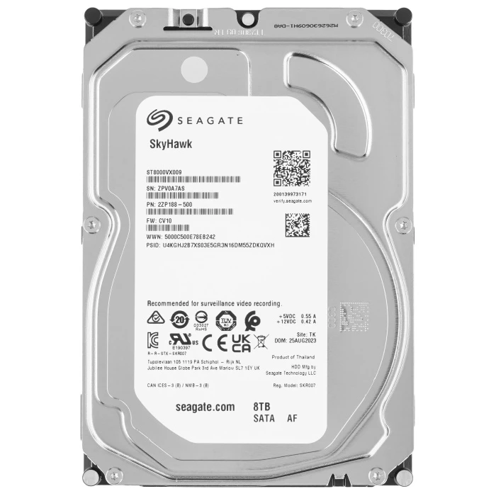 HDD диск Seagate SkyHawk 8Tb 3.5", ST8000VX009