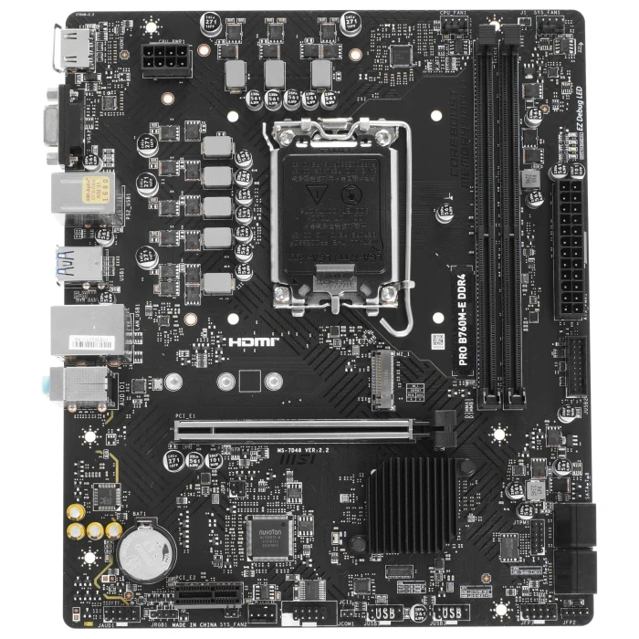 Мат. плата MSI PRO B760M-E DDR4, LGA 1700
