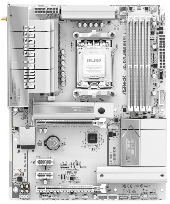 Мат. плата ASRock B850 Challenger WiFi White, AM5