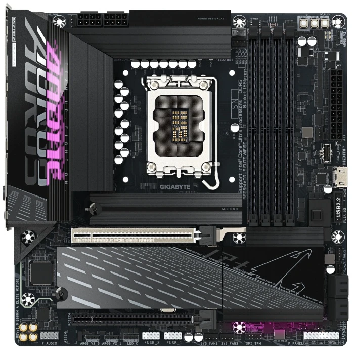 Мат. плата GIGABYTE B860M AORUS ELITE WIFI6E, LGA 1851