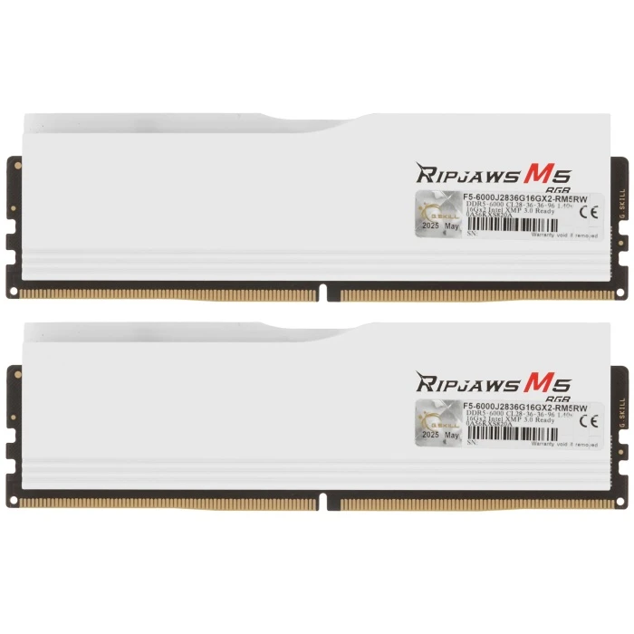 Оперативная память G.Skill RIPJAWS M5 32Gb 6000Mhz, KIT 2*16Gb, F5-6000J2836G16GX2-RM5RW