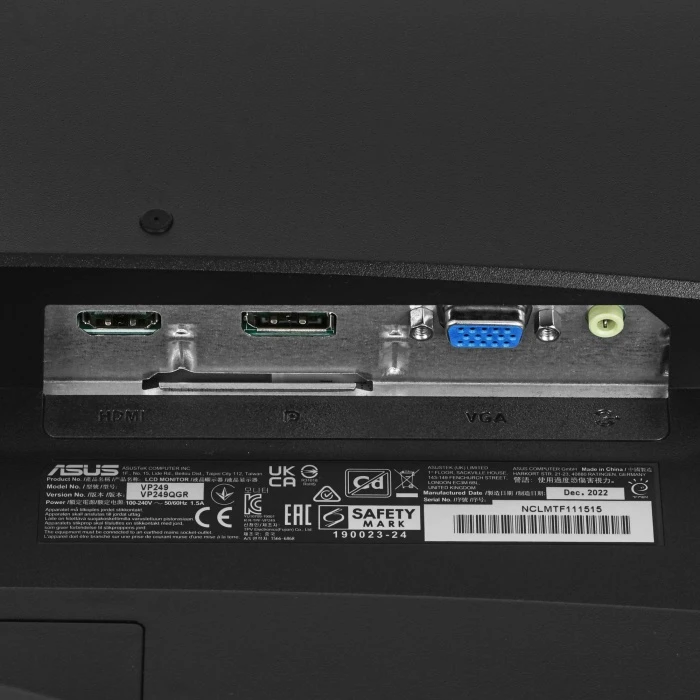 Монитор ASUS VP249QGR, 23.8", черный