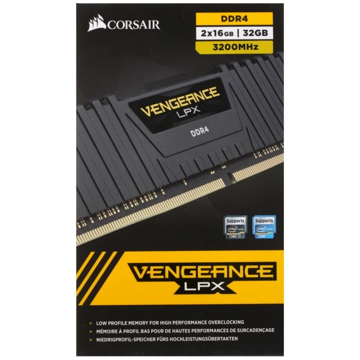 Оперативная память Corsair Vengeance LPX 32Gb 3200Mhz, KIT 2*16Gb, CMK32GX4M2E3200C16