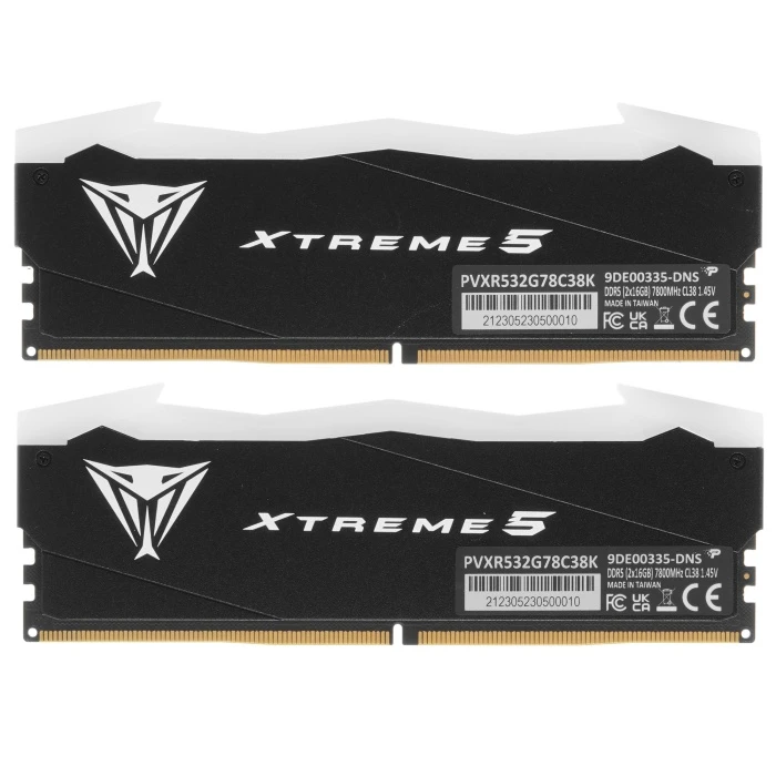 Оперативная память Patriot Memory Viper Xtreme 5 RGB 32Gb 7800Mhz, KIT 2*16Gb, PVXR532G78C38K