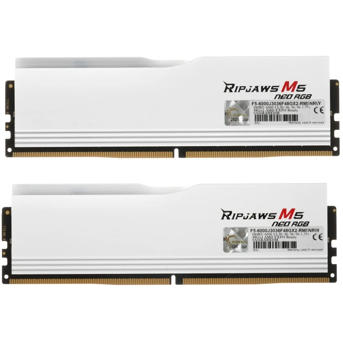 Оперативная память G.Skill RIPJAWS M5 NEO 96Gb 6000Mhz, KIT 2*48Gb, F5-6000J3036F48GX2-RM5NRW