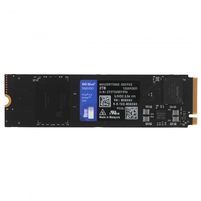 SSD накопитель WD Blue SN5100 2Tb M.2 NVMe, WDS200T5B0E