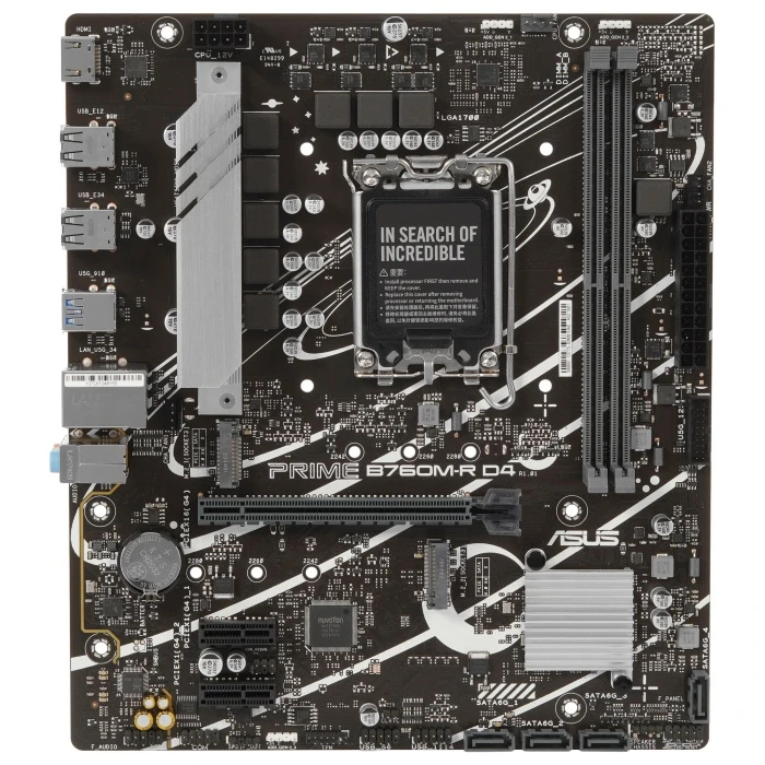 Мат. плата ASUS PRIME B760M-R D4, LGA 1700