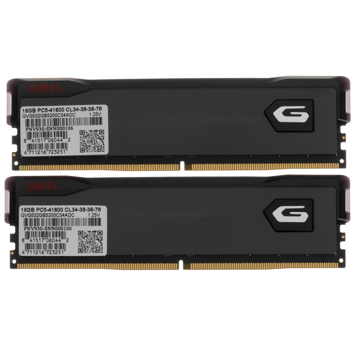 Оперативная память GeIL Orion V 32Gb 5200Mhz, KIT 2*16Gb, GVG532GB5200C34ADC