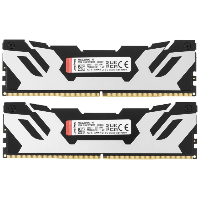Оперативная память Kingston FURY Renegade Silver 48Gb 7200Mhz, KIT 2*24Gb, KF572C38RSK2-48
