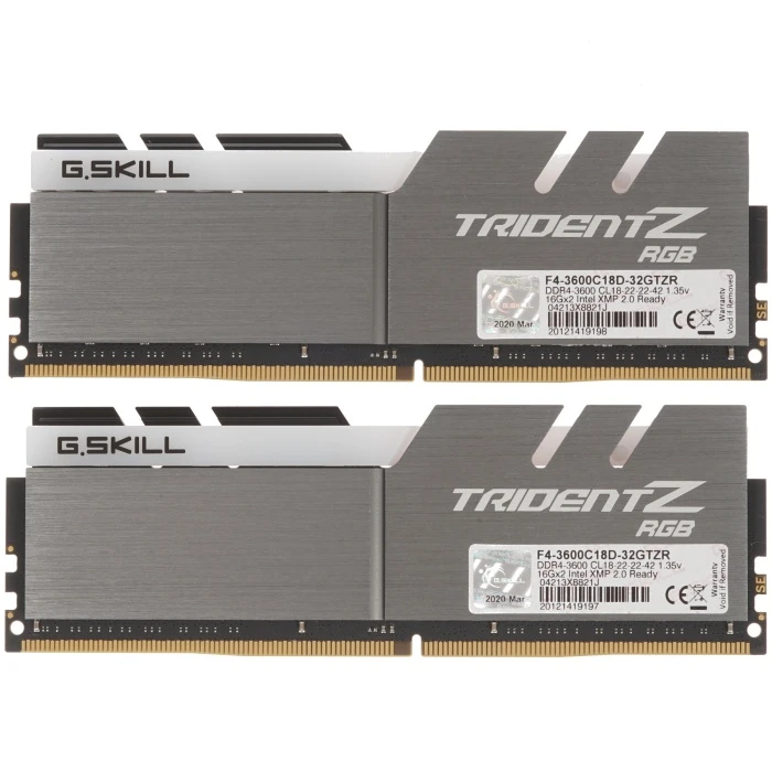 Оперативная память G.Skill Trident Z RGB 32Gb 3600Mhz, KIT 2*16Gb, F4-3600C18D-32GTZR