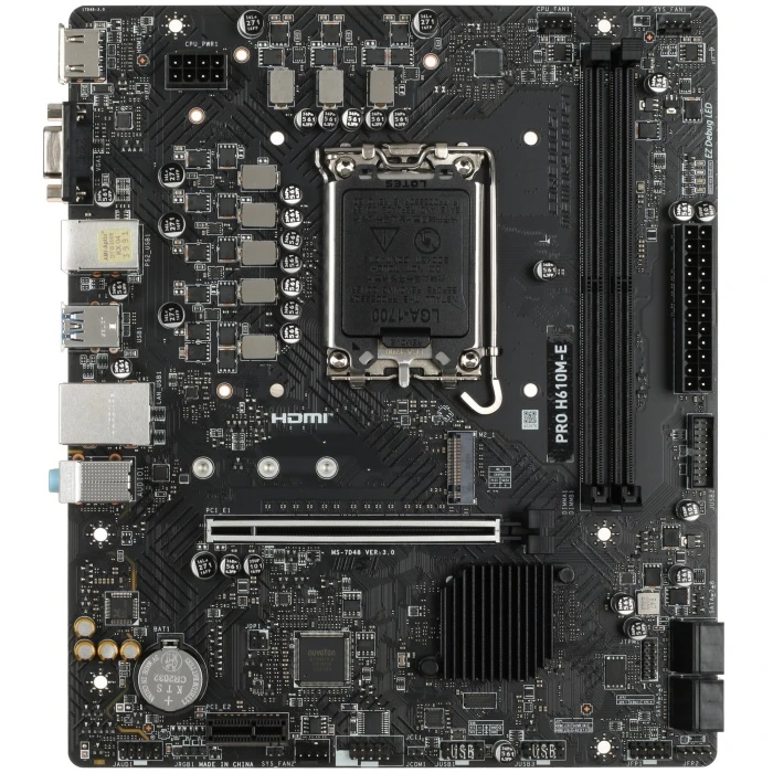 Мат. плата MSI PRO H610M-E, LGA 1700