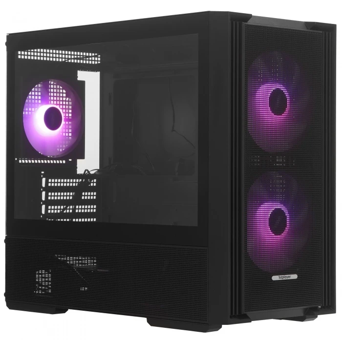 Корпус 1STPLAYER AU6 ARGB черный, Mini-Tower